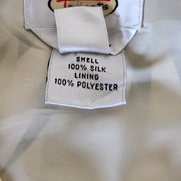 Talbots Vintage Floral 100% Pure Silk Floral Print Knee length Skirt Womens Sz 4 - Picture 10 of 12